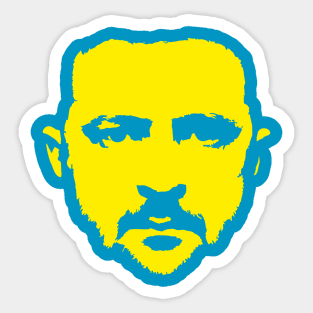 Zelensky - Ukrainian Freedom Portrait (print on blue only!) Sticker